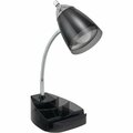 Victory Light Usa Lamp, Desk, 10W LED, w/2 Outlets/Organizer, Black/Chrome VLUSVCA2148104B